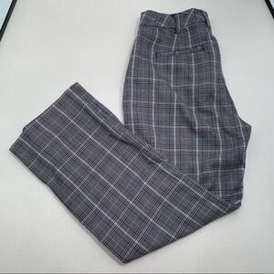 Abercrombie & Fitch Simone High Rise Ankle Flare Size XS Gray Plaid Pants